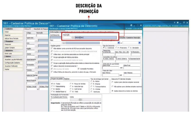 Descrição da Promoção