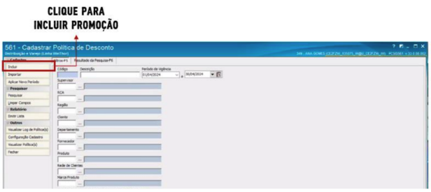Incluindo nova promoção